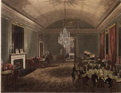 Great Subscription Room at Brooks's from Ackermann's 'Microcosm of London'