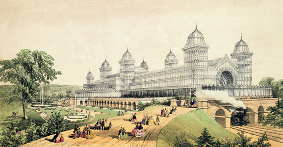 Alexandra Palace, published by J.King & Son, 1873 (colour litho)