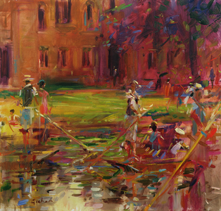 Boating (oil on canvas)