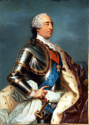 Portrait of Louis XV (1710 - 1774). Painting by Carle Van Loo (1705 - 1765).