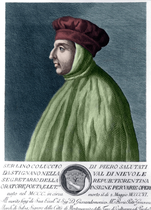 Portrait of Coluccio Salutati (1330 - 1406)