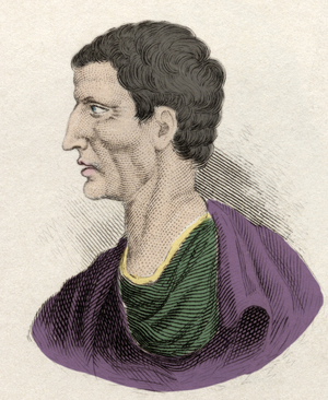 Representation of the Roman politician Lucius Cornelius Sulla (Silla or Sylla) (138-68 BC). Engraving of the 19th century.