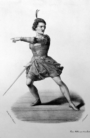 Gilbert-Louis Duprez (Gilbert Louis) in the role of Arnoldo in the opera “Guillaume Tell” (William Tell) by Gioacchino Rossini, 1837.