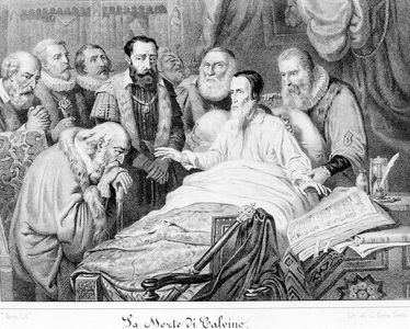 The death of Jean Calvin (1509 - 1564).