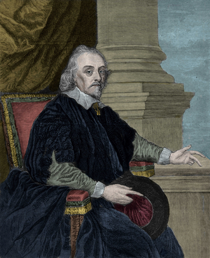 William Harvey (1578-1658), English doctor, according to the painting Cornelius Jansen.