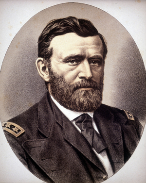 Portrait of American General and statesman Ulysses Simpson Grant (1822 - 1885).