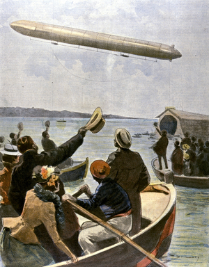 The zeppelin over Lake Constance, 1900
