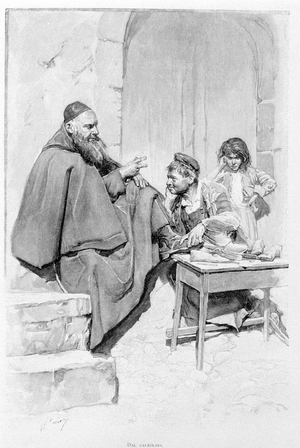 A shoemaker in Sicily in 1870.