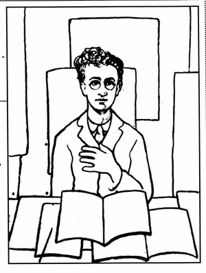 Portrait of Piero Gobetti, Italian journalist and politician (illustration)