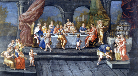 Banquet of the Olympian Gods. Anonymous 18th century painting.