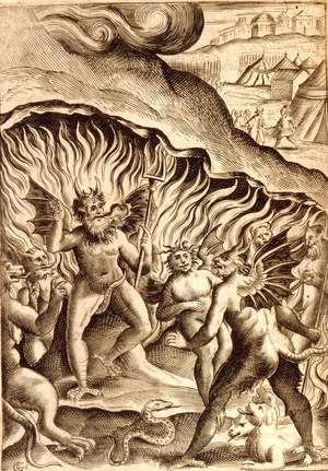 Description of hell after a 17th century work.