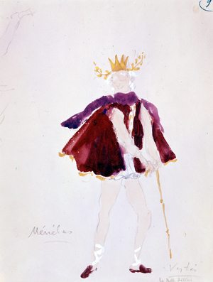 Costume for “Belle Helène”” by Jacques Offenbach, 1955 (drawing)