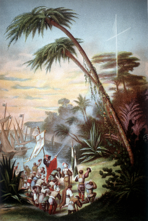 Christopher Columbus arrived in San Salvador in 1492.