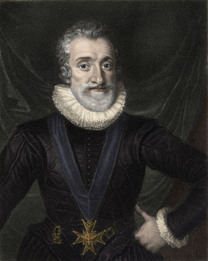 Portrait of Henry IV (1553-1610) King of France, 19th century (engraving)