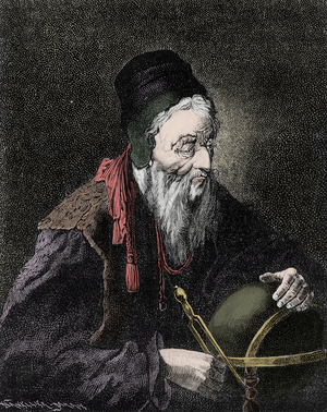 Portrait of Nostradamus, Michel de Notre Dame (1503-1566) French astrologer and doctor - Engraving of the 19th century