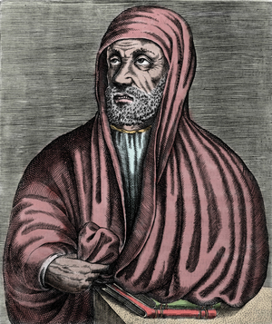 Portrait of Abu Ali al-Husain ibn Abdallah ibn Sina called Avicenna (engraving)