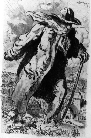 The crowds illustration of “” Spleen de Paris”” by Charles Baudelaire (1821-1867) by Almery Lobel-Riche (Lobel Riche) (1880-1950) 1920 approx.