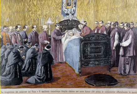 La mort du pape Léon XIII - in ""La Tribuna Illustrata"", juil. 1903.