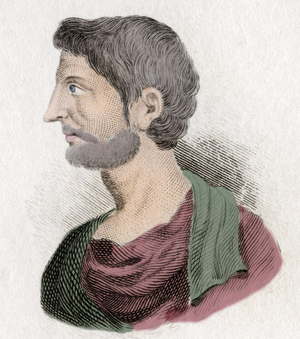 Portrait of Pompee the Great (Gneo Pompeo Magno or Gnaeus Pompeius Magnus, 106-48 BC), general and Roman statesman. Engraving of the 19th century.