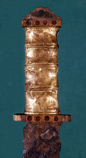 Merovingian sword handle. Saint Germain en Laye.