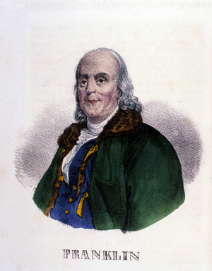 Benjamin Franklin (1706-1790), American philosopher, physicist and ambassador.