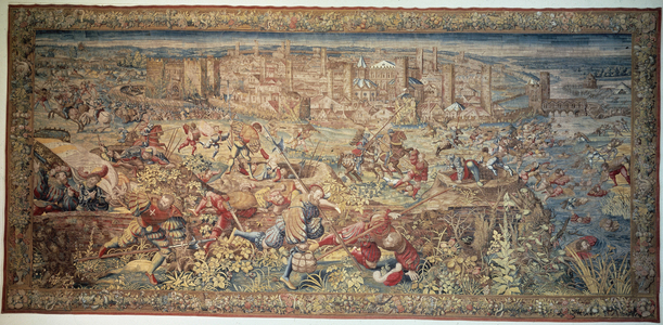 Battle of Pavia. Tapestry. 17th century. Museum of Capodimonte, Naples.