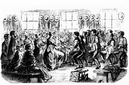 Dance Shakers. 19th century engraving.