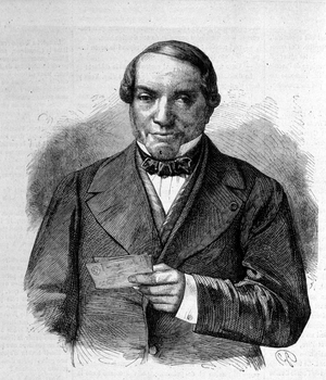 Portrait of Baron James de Rothschild. Drawing from photography.