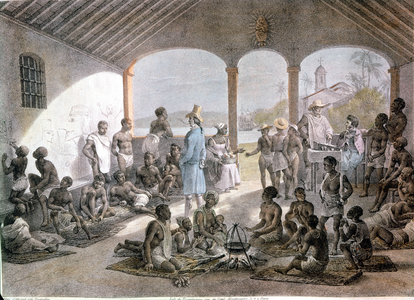 A slave march in Brazil - 19th century