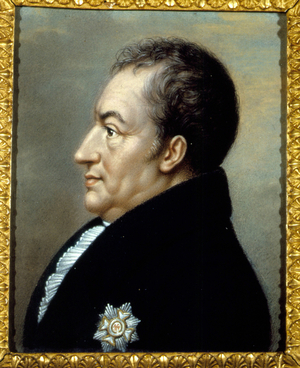 Portrait of Johann Wolfgang Von Goethe (1749 - 1832) by Carlo Bruni. sd. 19th century. Villa Vigoni. Lake Come. Italy
