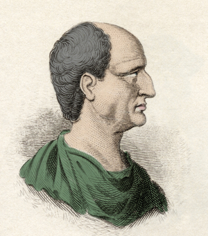 Portrait of Themistocle (Greek Themistokles), statesman and Athenian general (525-460 BC). Engraving of the 19th century.
