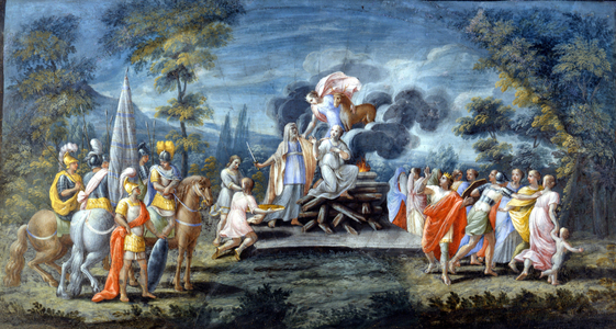 Sacrifice of Iphigenia. Anonymous 18th century painting.