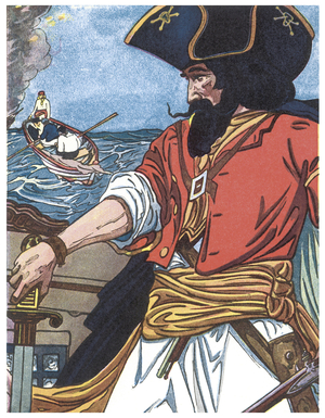 Portrait of a pirate Illustration from “The boys book of pirates” by George Albert Williams (1875-1932) 1913