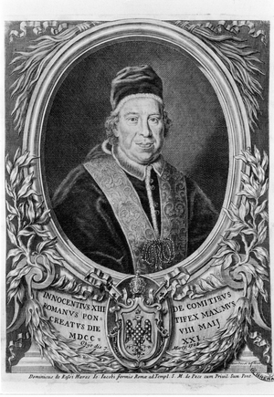 Portrait of Innocent XIII (1655 - 1724).