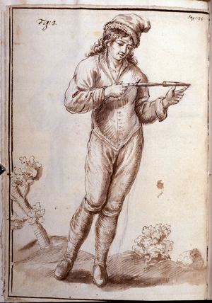 Rhabdomancy - rhabdomancie - sourcellerie - in “” Occult physics, ou Treat de la baguette divinatoire et de son utile pour la disouverte des sources des mines des caches, des thieves et des murtriers fugitives, etc”” - by Pierre Le Lorrain (Abbe de Vallemont) 1693