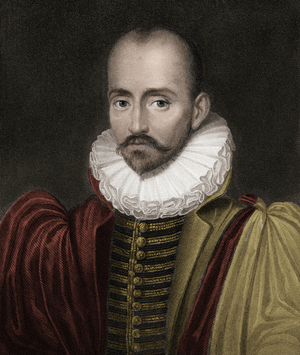 Michel Eyquem de Montaigne 1533-1592 - engraving - 19th century