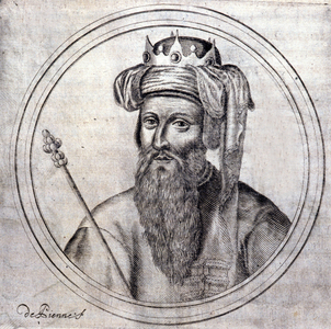 Amedee VIII (1383-1451), Count then Duke of Savoy, last antipope under the name of Felix V. Engraving in “” Genealogical History of the Royal House of Savoye” by Samuel Guichenou, Lyon 1660.