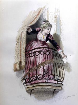 Rosine, character of the Barber of Seville de Beaumarchais (1732 - 1799) created in 1773.