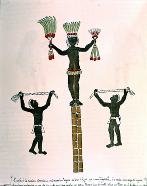 Aztec Games in Codex Vaticanus 3738 (Codex Vat. Rios.). Facsimile of the manuscript by Dominican Pedro de los Rios, between 1570 and 1589, Bibl. Vatican.