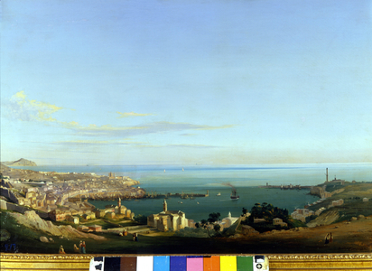 View of Genoa. Painting by Ippolito Caffi, around 1840. Genes, Nervi. Galleria d'Arte Moderna.