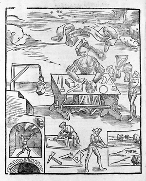 Liberal Arts: La geometria - in “” Margarita Philosophica”” by Gregor Reisch (1467-1525). Bale, 1517.