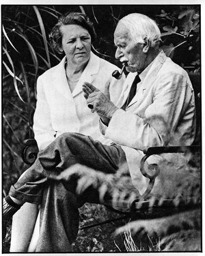 Carl Jung with Ruth Bailey, 1958 (b/w photo)