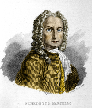 Benedetto Marcello (1686-1739) Italian composer. 19th century engraving  Milan