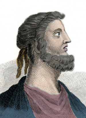 Portrait of Lycurgue (Lykourgos) mythical legislator of Sparta (9th or 8th century BC). (Lycurgus of Sparta)