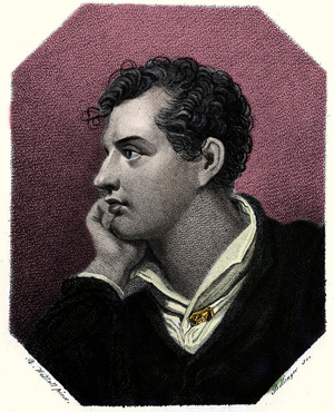 Portrait of the poet George Gordon Byron (1788-1824).