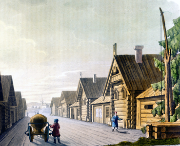Russian village in the 18th century.