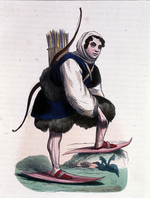 A ski hunter from the Samoyede tribe of Mongolian origin.