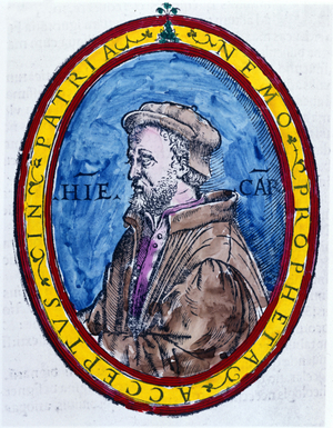 (Cardanus Hieronymus) Jerome Cardan in Italian Gerolamo Cardano, Italian doctor, mathematician, philosopher and astrologer (Pavia, 1501 in Rome, 1576)