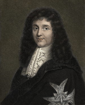 Jean Baptiste (Jean-Baptiste) Colbert 1619-1683 - engraving - 19th century