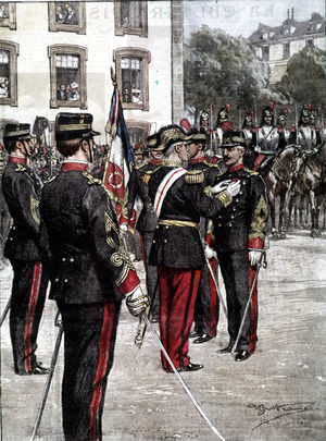 Rehabilitation of Captain Dreyfus (1859 - 1935) in 1906.